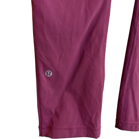 Lululemon Lululemon Speed Up Crop *21" Cropped Leggings Tights Size 6 Ruby Wine - Picture 6 of 14